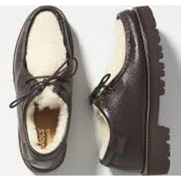 Anthropologie G.H. Bass Wallace shearling lace up Loafers size 8.5 - Picture 12 of 12